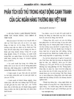 Phân tích đối thủ trong hoạt động cạnh tranh của các ngân hàng thương mại việt nam 