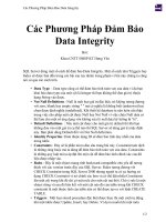 Các phương pháp ðảm bảo data integrity 
