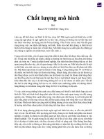 Chất lượng mô hình 