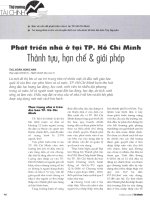 Phát triển nhà ở tại TP hồ chí minh   thành tựu, hạn chế  giải pháp 