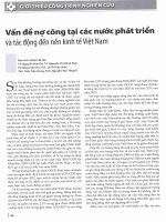 Vấn đề nợ công tại các nước phát triển và tác động đến nền kinh tế việt nam 