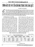 Chính sách cho vay của ngân hàng trung ương hàn quốc 