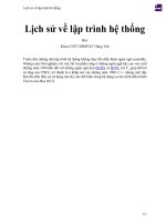 Lịch sử về lập trình hệ thống 
