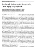 Huy động vốn của doanh nghiệp bằng trái phiếu thực trạng và giải pháp 