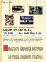 Giải pháp hoàn thành nhiệm vụ tài chính   ngân sách năm 2010 