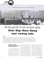 Đối thoại giữa bộ tài chính với doanh nghiệp giải đáp thỏa đáng mọi vướng mắc 