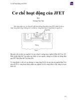Cơ chế hoạt động của JFET 