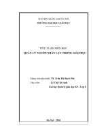 Xây dựng kế hoạch chiến lược phát triển nhân sự cho Trường Đại học Điện lực giai đoạn 2011 – 2015.
