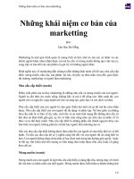 Những khái niệm cơ bản của marketting 