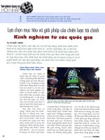 Lựa chọn mục tiêu và giải pháp của chiến lược tài chính   kinh nghiệm từ các quốc gia 