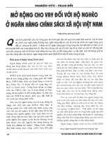 Mở rộng cho vay đối với hộ nghèo ở ngân hàng chính sách xã hội việt nam 