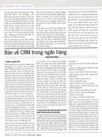 Bàn về CRM trong ngân hàng 