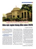 Định hướng phát triển khu vực ngân hàng đến năm 2020 