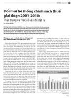 Đổi mới hệ thống chính sách thuế giai đoạn 2001 2010 thực trạng và một số vấn đề đặt ra 