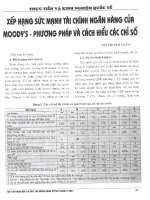 Xếp hạng sức mạnh tài chính ngân hàng của moodys   phương pháp và cách hiểu các chỉ số (tiếp theo số 56+57) 