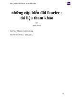 những cặp biến đổi fourier  tài liệu tham khảo 