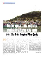 Hiệu quả tín dụng chính sách xã hội trên địa bàn huyện phú quốc 