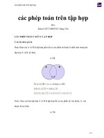 các phép toán trên tập hợp 