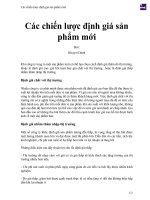 Các chiến lược định giá sản phẩm mới 