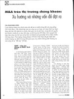 MA trên thị trường chứng khoán xu hướng và những vấn đề đặt ra 