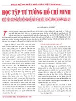 Học tập tư tưởng hồ chí minh người thầy giáo phấn đấu trở thành kiểu mẫu về đạo đức, tri thức và phương pháp giảng dạy 