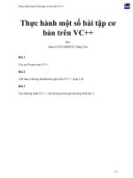 Thực hành một số bài tập cơ bản trên VC++ 