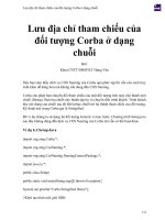 Lưu địa chỉ tham chiếu của đối tượng corba ở dạng chuỗi 
