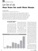 Lạm bàn về việc thực hiện lãi suất thỏa thuận 