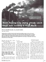 Định hướng xây dựng chính sách thuế môi trường ở việt nam 