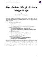Bạn cần biết điều gì về khách hàng của bạn 