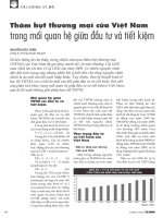 Thâm hụt thương mại của việt nam trong mối quan hệ giữa đầu tư và tiết kiệm 