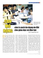 Cần mở rộng chính sách tín dụng ưu đãi cho giáo dục và đào tạo 