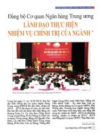 Cơ quan ngân hàng trung ương lãnh đạo thực hiện nhiệm vụ chính trị của ngành 