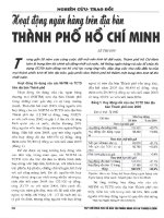 Hoạt đông ngân hàng trên địa bàn thành phố hồ chí minh 