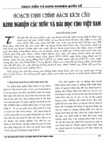 Hoạch định chính sách kích cầu kinh nghiệm các nước và bài học cho việt nam 