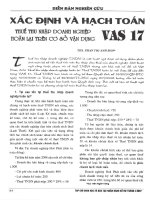 Xác định và hạch toán thuế thu nhập doanh nghiệp hoãn lại trên cơ sở vận dụng VAS 17 