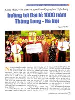 Công nhân, viên chức và người lao động ngành ngân hàng hướng tới đại lễ 1000 năm thăng long   hà nội 