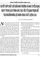 Sự kết hợp chặt chẽ giữa nhà trường và nhà tuyển dụng ngay trong quá trình đào tạo   yếu tố quan trọng để tạo nguồn nhân lực ngân hàng chất lượng cao 