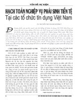 Hạch toán nghiệp vụ phái sinh tiền tệ tại các tổ chức tín dụng việt nam 