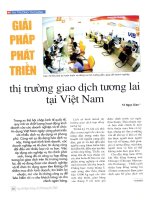 Giải pháp phát triển thị trường giao dịch tương lai tại việt nam 