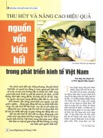 Thu hút và nâng cao hiệu quả nguồn vốn kiều hối trong phát triển kinh tế việt nam 