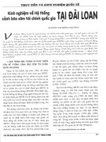 Kinh nghiệm về hệ thống cảnh báo sớm tài chính quốc gia tại đài loan 