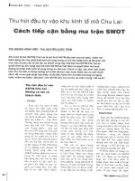 Thu hút đầu tư vào khu kinh tế mở chu lai cách tiếp cận bằng ma trận SWOT 
