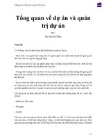 Tổng quan về dự án và quản trị dự án 
