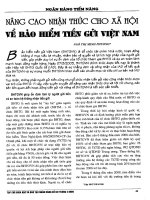 Nâng cao nhận thức cho xã hội về bảo hiểm tiền gửi việt nam 