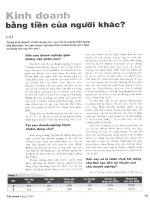 Kinh doanh bằng tiền của người khác 