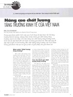 Nâng cao chất lượng tăng trưởng kinh tế của việt nam 