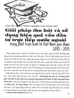 Tóm tắt công trình nghiên cứu khoa học   giải pháp thu hút và sử dụng hiệu quả vốn đầu tư trực tiếp nước ngoài trong phát triển kinh tế việt nam giai đoạn 2010   2015 