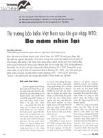 Thị trường bảo hiểm việt nam sau khi gia nhập WTO 