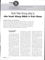 Hoàn thiện khung pháp lý cho hoạt động ma ở việt nam 